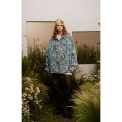 Unisex Jacket Retro Washed Denim Jacket Men's and Women's Denim Jacket
