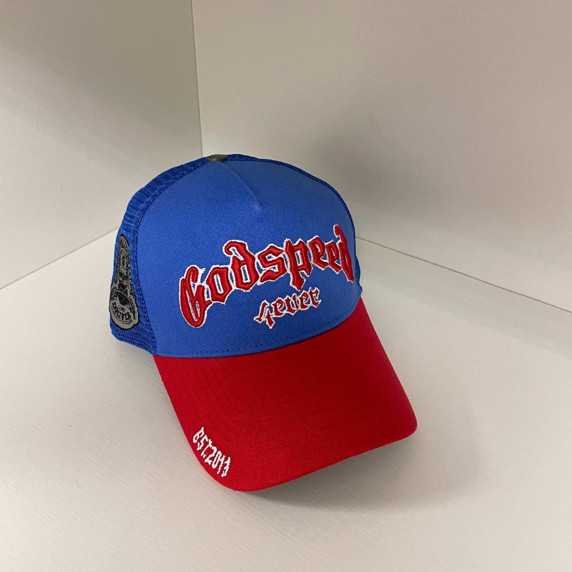 Godspeed hat caps Skull letter embroidered baseball cap Bent brim hat Men's and women's peaked