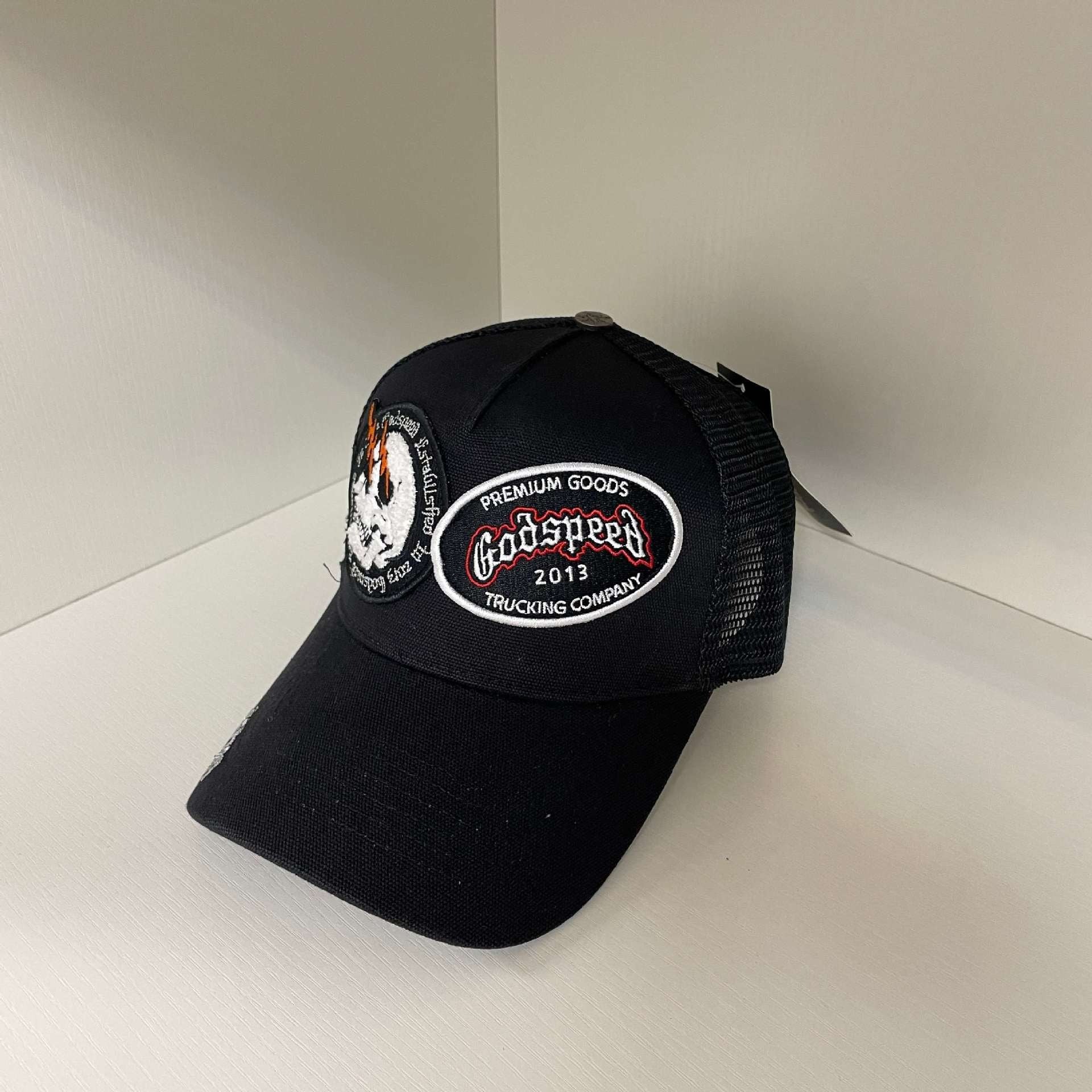 Godspeed hat caps Skull letter embroidered baseball cap Bent brim hat Men's and women's peaked