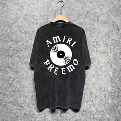 Amiri Washed Distressed T Shirt Printed Trendy Pure Cotton