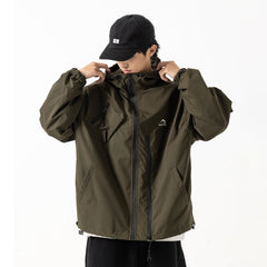 Unisex Jacket Zipper Decorations Hooded Hooded Jacket Men's Jacket Coat