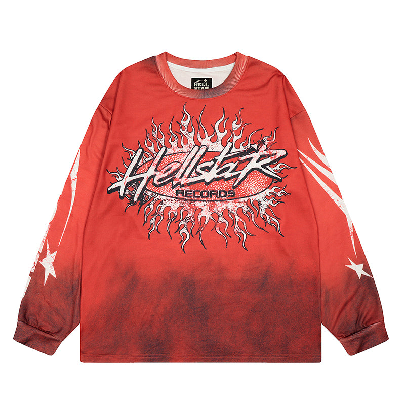 Hellstar Long Sleeve Shirts Hip-hop loose oversize