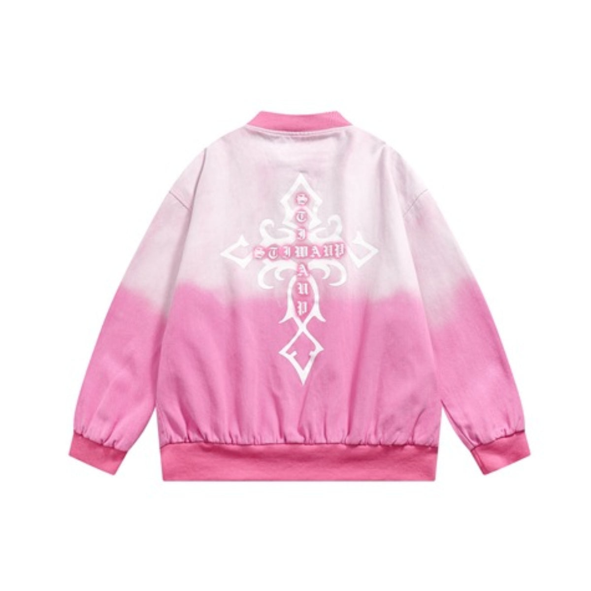 Unisex Jacket Men's and Women's Loose Casual Gradient Baseball Jacket