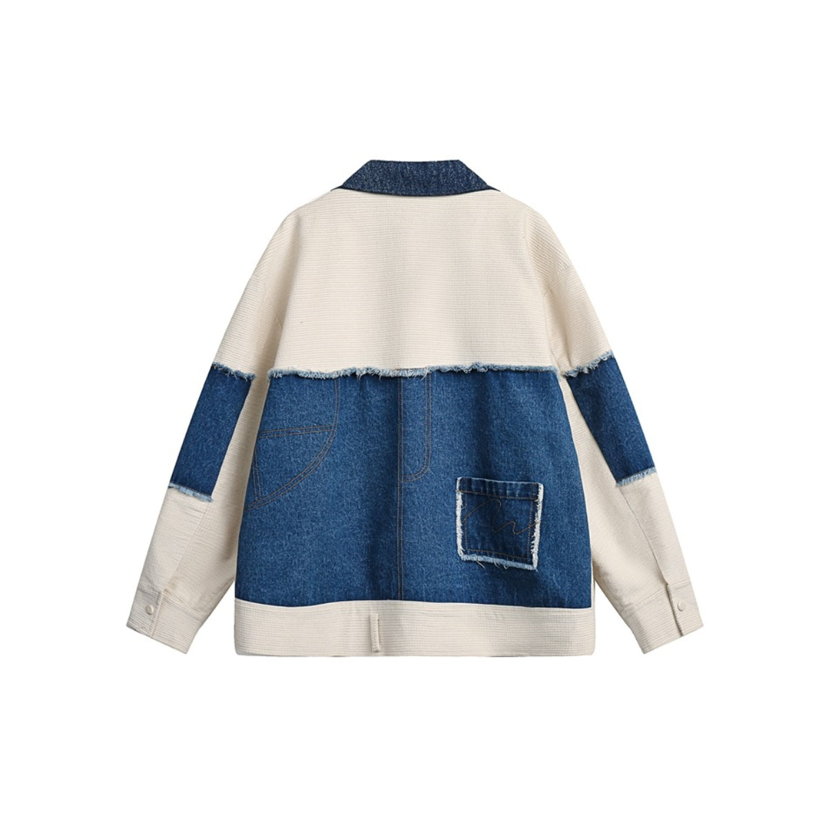Unisex Jacket Lapel Denim Jacket Baggy Coat