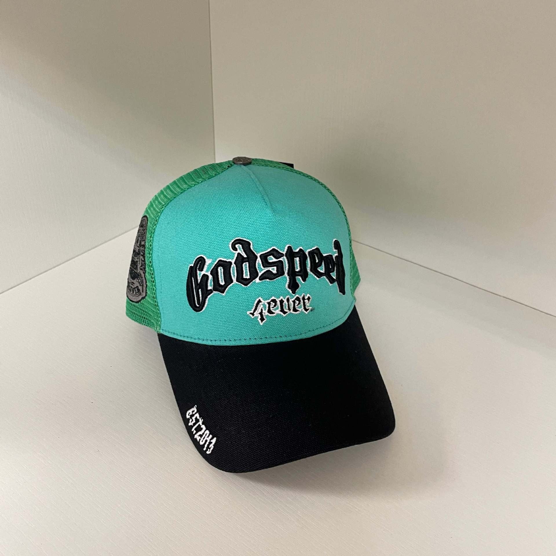 Godspeed hat caps Skull letter embroidered baseball cap Bent brim hat Men's and women's peaked
