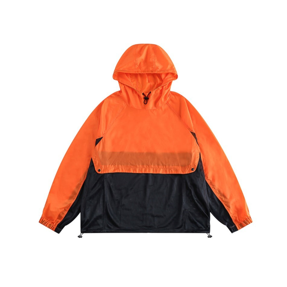 Unisex Jacket Summer Hooded Sports Jacket Men's and Women's Couple's Tops Loose Multicolor Jacket