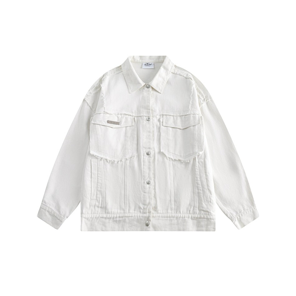 Unisex Jacket Retro Washed Casual Jacket Turn-down Collar Coat