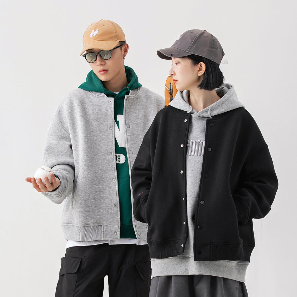 Unisex Jacket Baseball Jacket Loose Casual Jacket