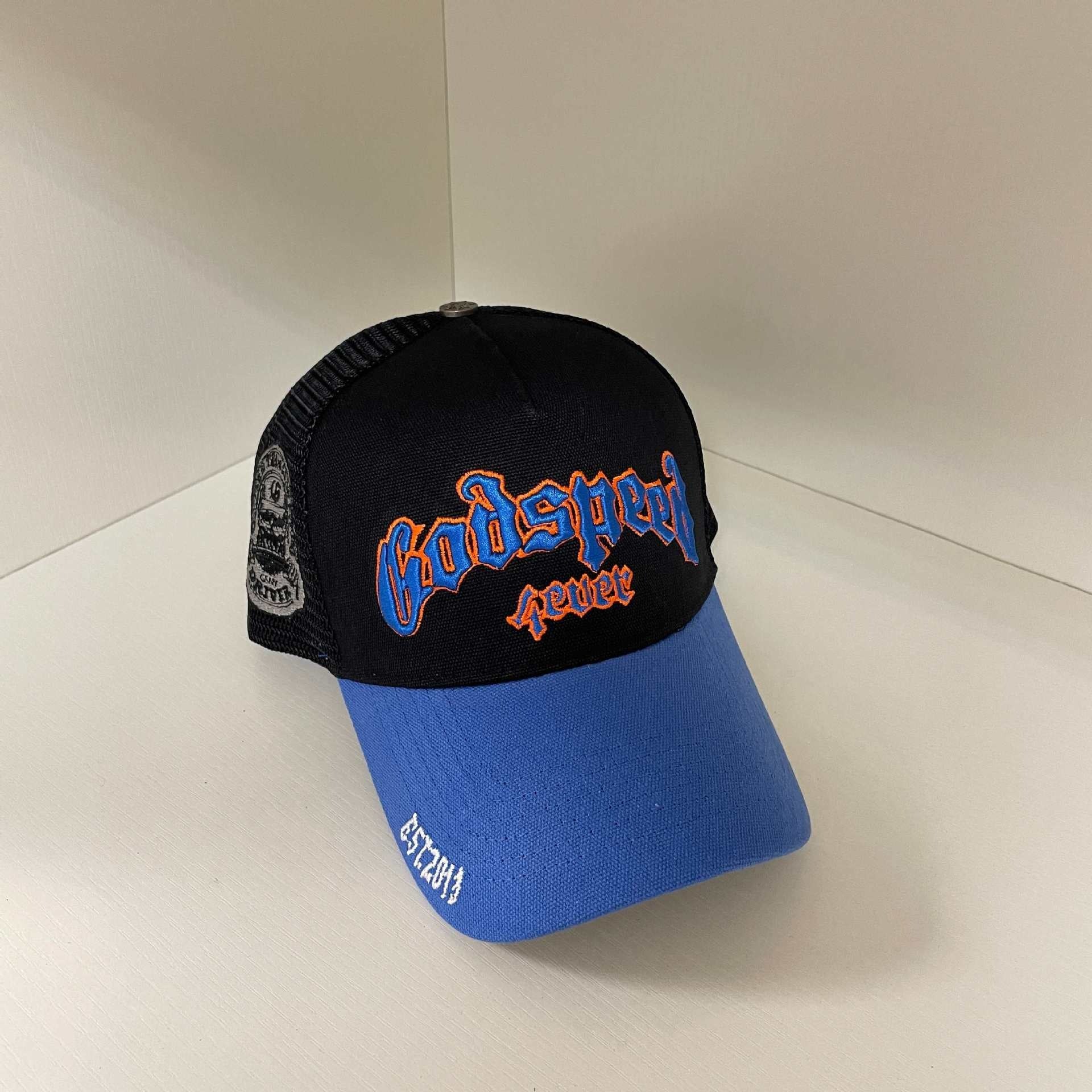 Godspeed hat caps Skull letter embroidered baseball cap Bent brim hat Men's and women's peaked