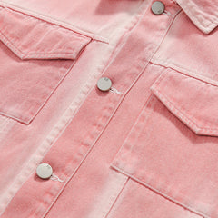 Unisex Jacket Vintage Denim Jacket Baggy Coat