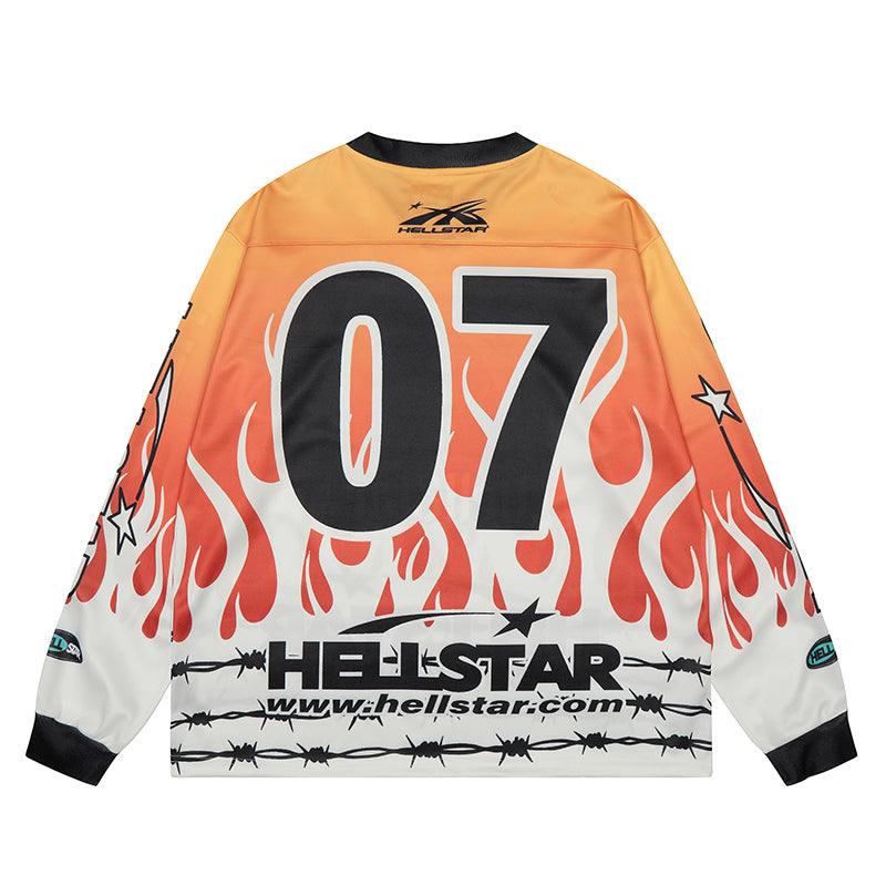 Hellstar Long Sleeve Shirts Hip-hop loose oversize