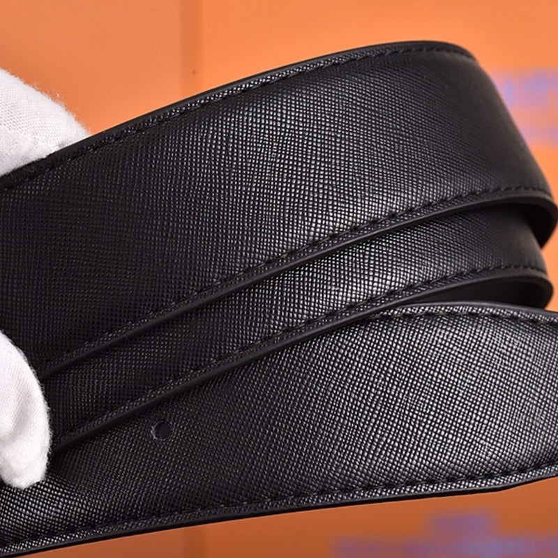 Amiri Belt Black linen leather texture