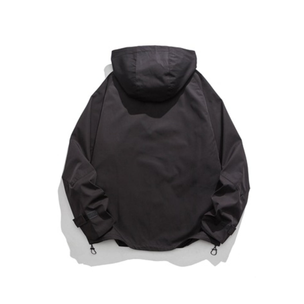 Unisex Jacket Mechanical Style Men's Assault Jacket Loose Oblique Zipper Hooded Jacket Windproof Jacket