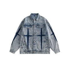Unisex Jacket Retro Washed Denim Jacket