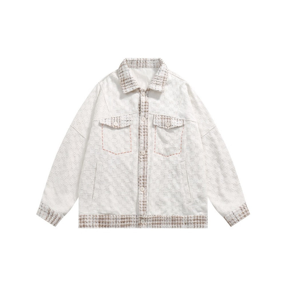Unisex Jacket Polo Collar Jacket Baggy Coat