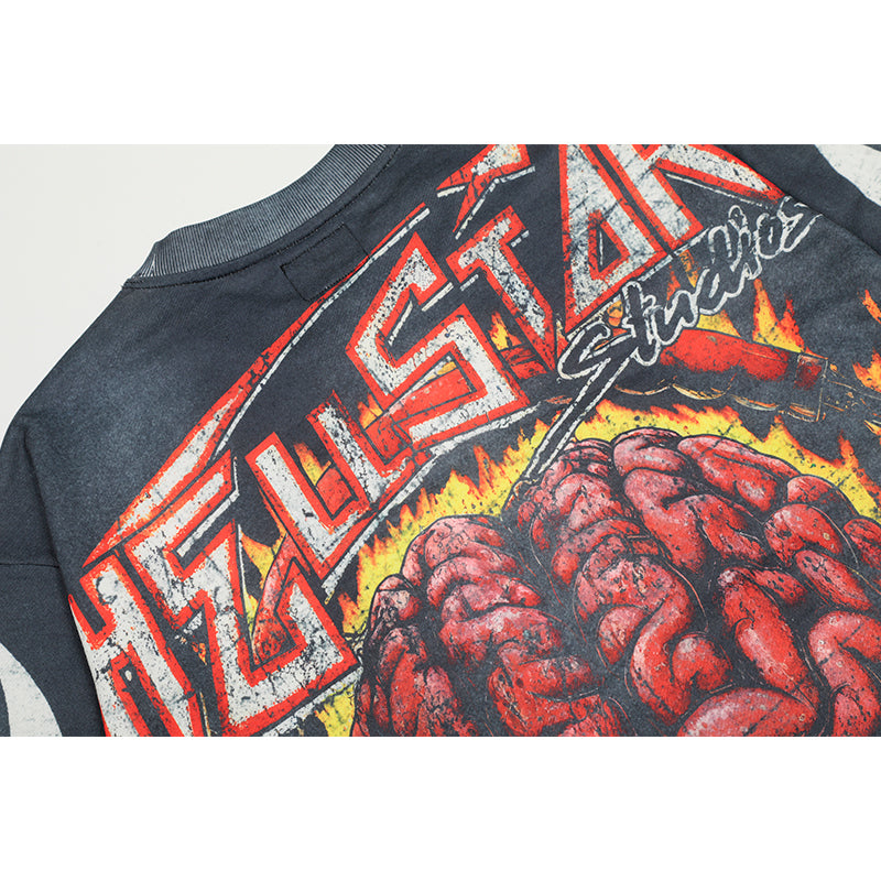Hellstar Long Sleeve Shirts Hip-hop loose oversize