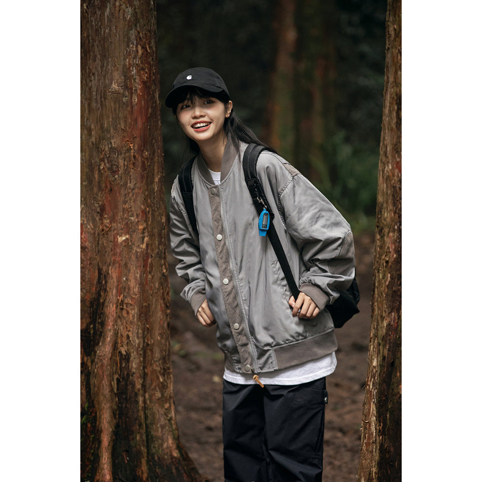 Unisex Jacket Loose Baseball Collar Jacket