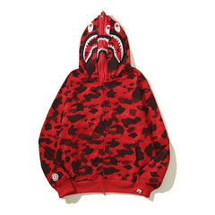 Bathing Ape Hoodie Camouflage Alphabet Double Hat Sweater Autumn Winter