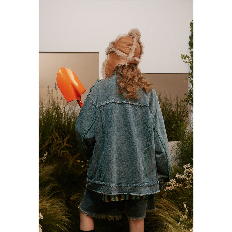 Unisex Jacket Vintage Washed Denim Jacket Loose Jacket