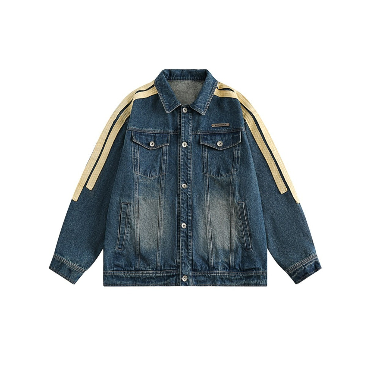 Unisex Jacket Retro Washed Denim Jacket Loose Workwear Denim Jacket Denim Coat