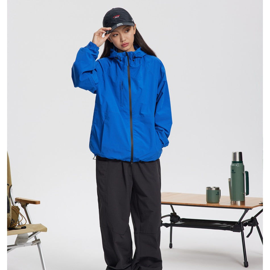 Unisex Jacket Shell Jacket Waterproof Hooded Jacket Men and Women Couple Sports Jacket