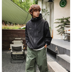 Unisex Jacket Shell Jacket Wind-Resist Tool Wind Hooded Jacket
