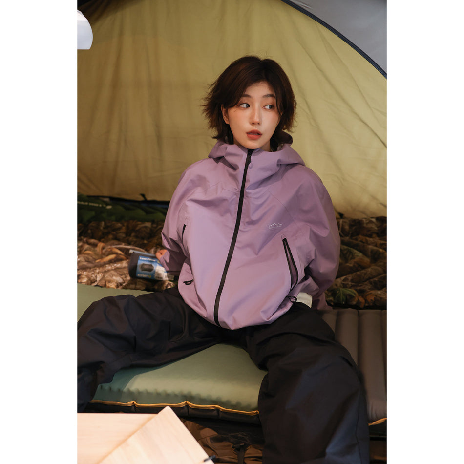 Unisex Jacket Shell Jacket Waterproof Wind-Resist Tool Wind-Resistant Hooded Jacket