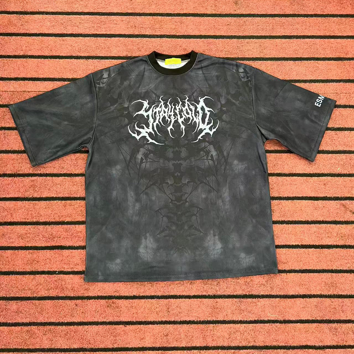 Street T Shirts Washed Old Oversize Hip Hop Skateboard Anime Print Short Sleeve
