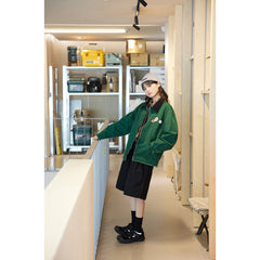 Unisex Jacket Washed Overalls Detroit Jacket Retro Lapels Coat