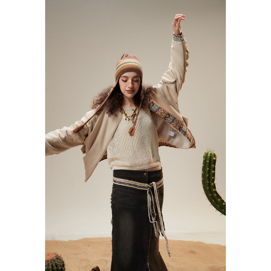 Unisex Jacket Loose Lapel Baseball Collar Jacket
