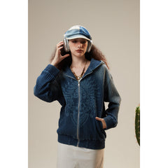 Unisex Jacket Hooded Cardigan Loose Jacket Men and Women Spring and Autumn Coat