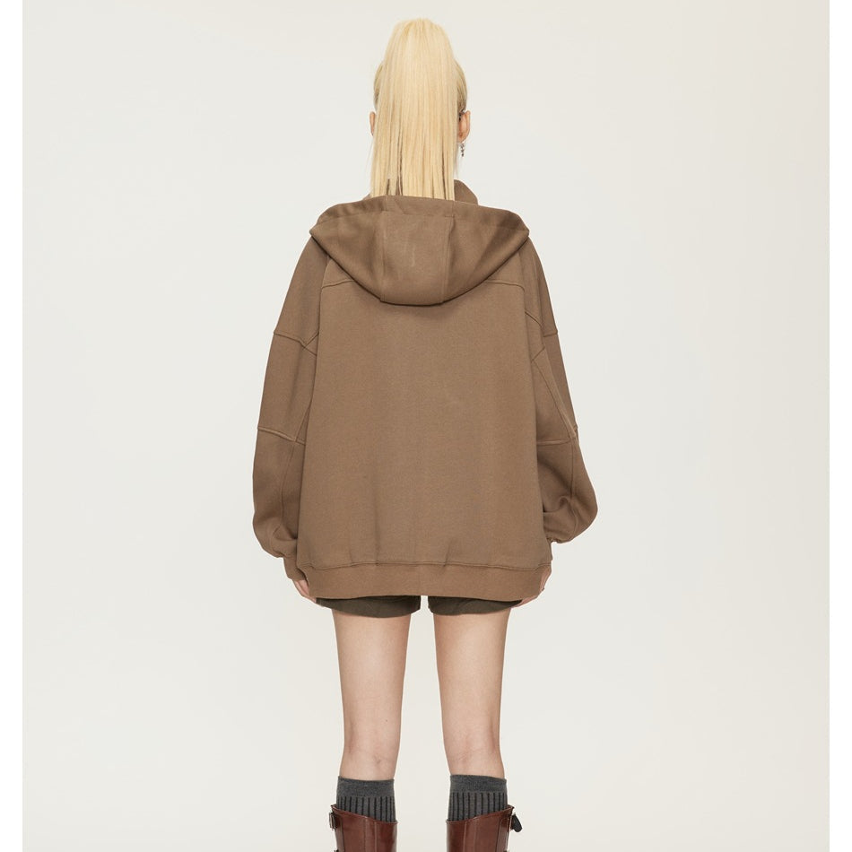 Unisex Jacket Retro Cardigan Hoodie Loose Spring and Autumn Coat