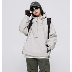 Unisex Jacket Black Warrior Mechanical Style Coat Hooded Jacket Shell Jacket