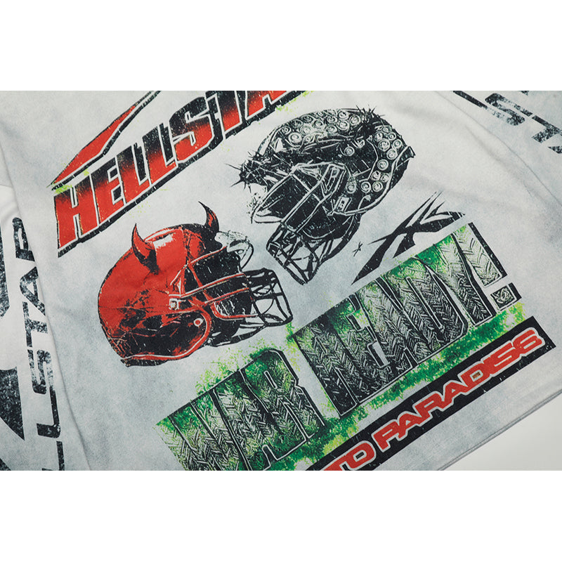 Hellstar Long Sleeve Shirts Hip-hop loose oversize