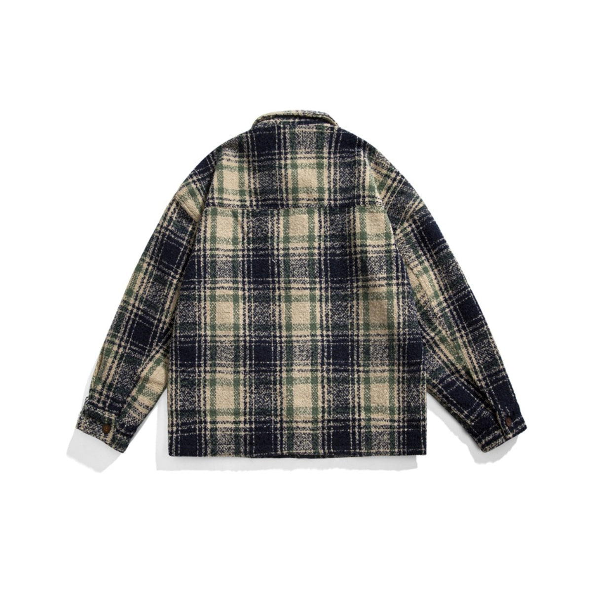 Unisex Jacket Retro Plaid Shirt Men and Women Loose Jacket
