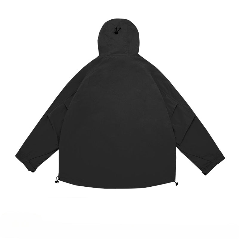 Unisex Jacket Loose Outdoor Hooded Jacket Shell Jacket