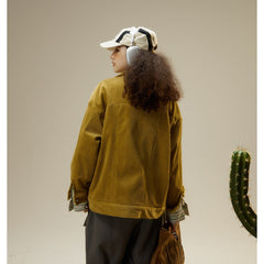 Unisex Jacket Autumn Vintage Loose Lapels Jacket Men's and Women's Tops Coat