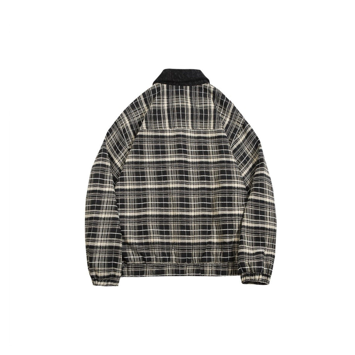 Unisex Jacket Vintage Plaid Coat Men's and Women's Loose Cargo Jacket