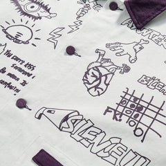 Unisex Jacket Vintage Denim Jacket Printed Loose Denim Jacket Denim Coat