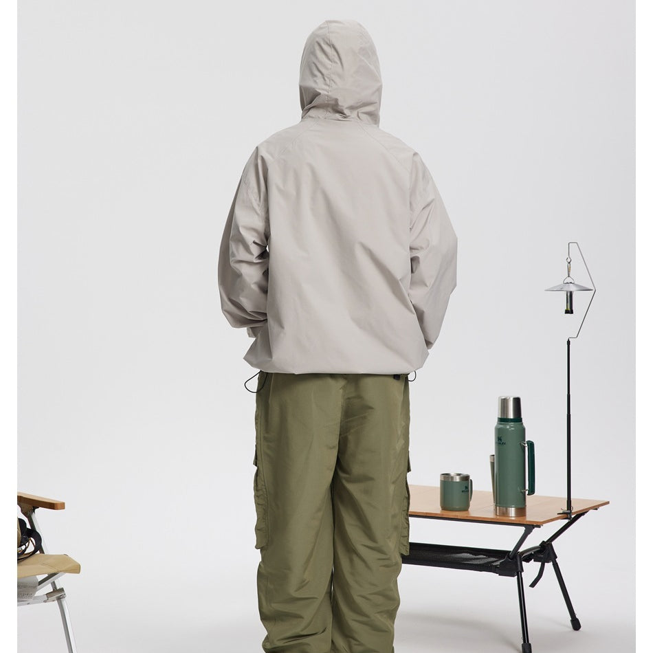 Unisex Jacket Shell Jacket Waterproof Hooded Jacket Men and Women Couple Sports Jacket