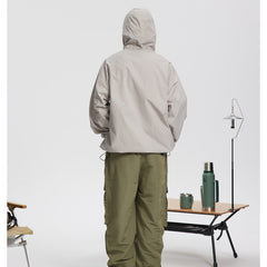 Unisex Jacket Shell Jacket Waterproof Hooded Jacket Men and Women Couple Sports Jacket