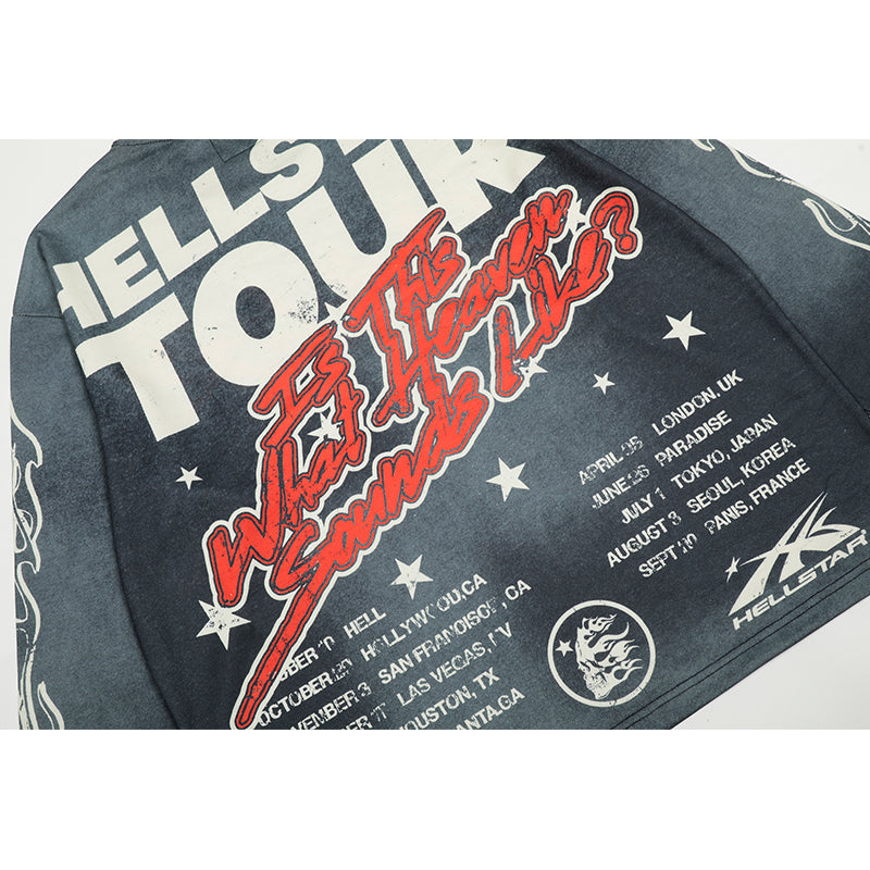 Hellstar Long Sleeve Shirts Hip-hop loose oversize