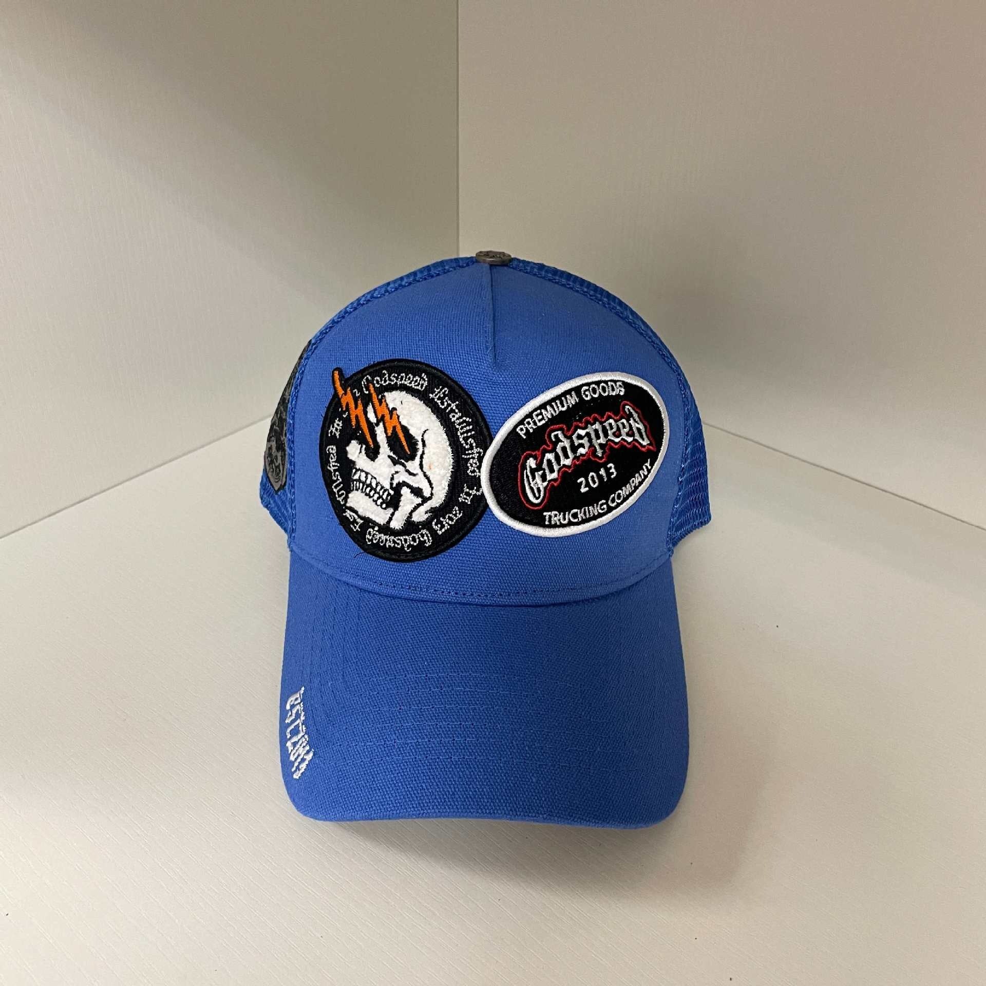 Godspeed hat caps Skull letter embroidered baseball cap Bent brim hat Men's and women's peaked