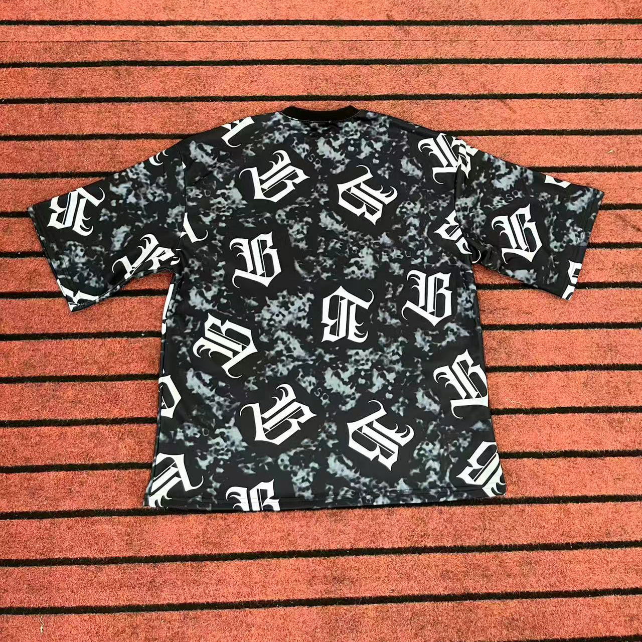 Street T Shirts Washed Old Oversize Hip Hop Skateboard Anime Print Short Sleeve