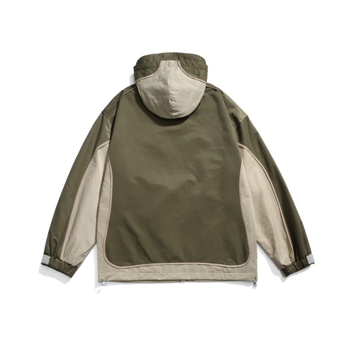 Unisex Jacket Retro Patchwork Contrast Color Sports Jacket