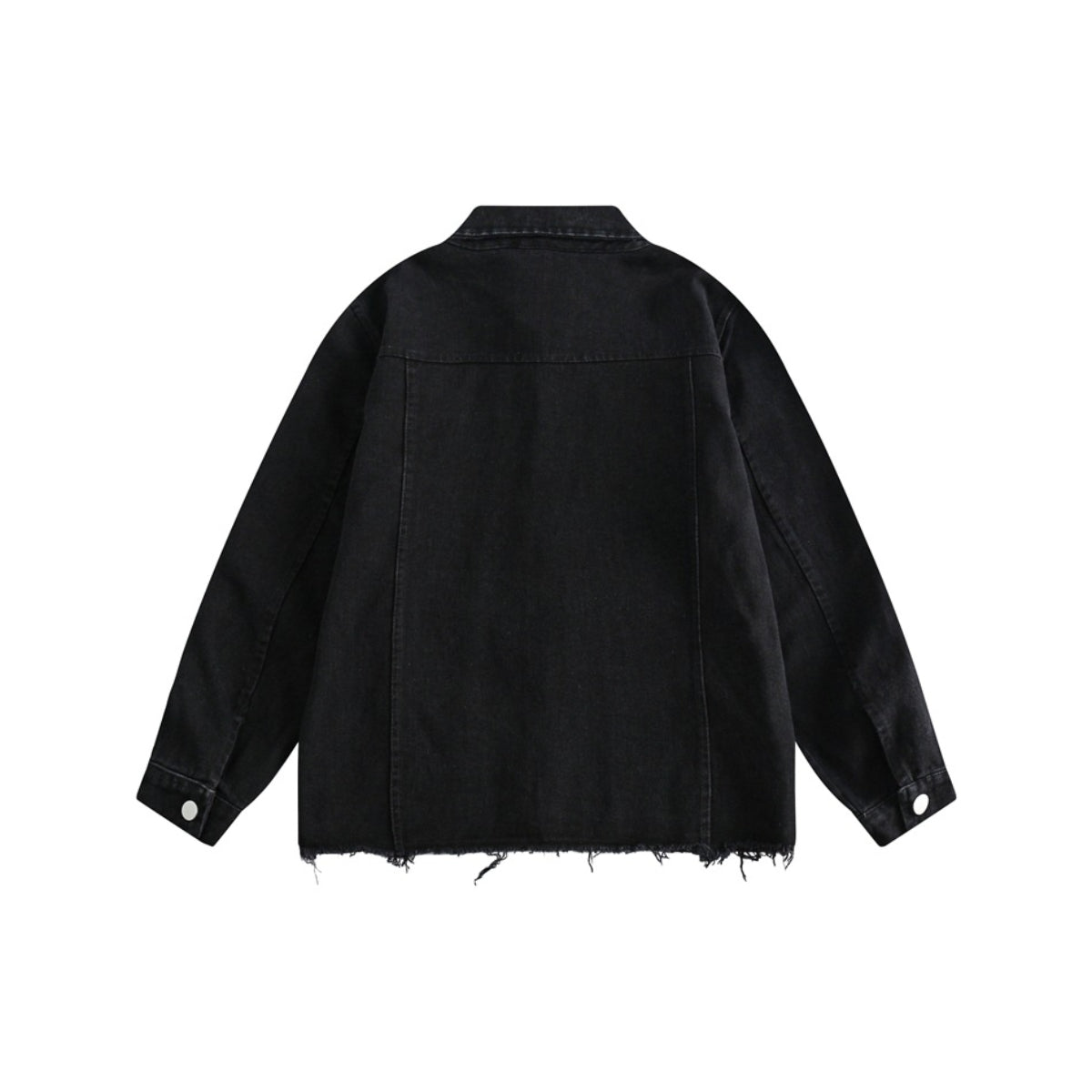 Unisex Jacket Retro Loose Black Denim Jacket Jacket