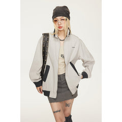 Unisex Jacket Vintage Loose Lapel Jacket for Men and Women Spring and Autumn Coat