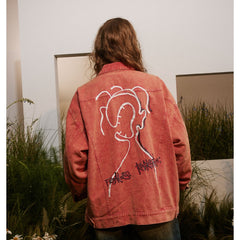 Unisex Jacket Vintage Denim Jacket Loose Jacket