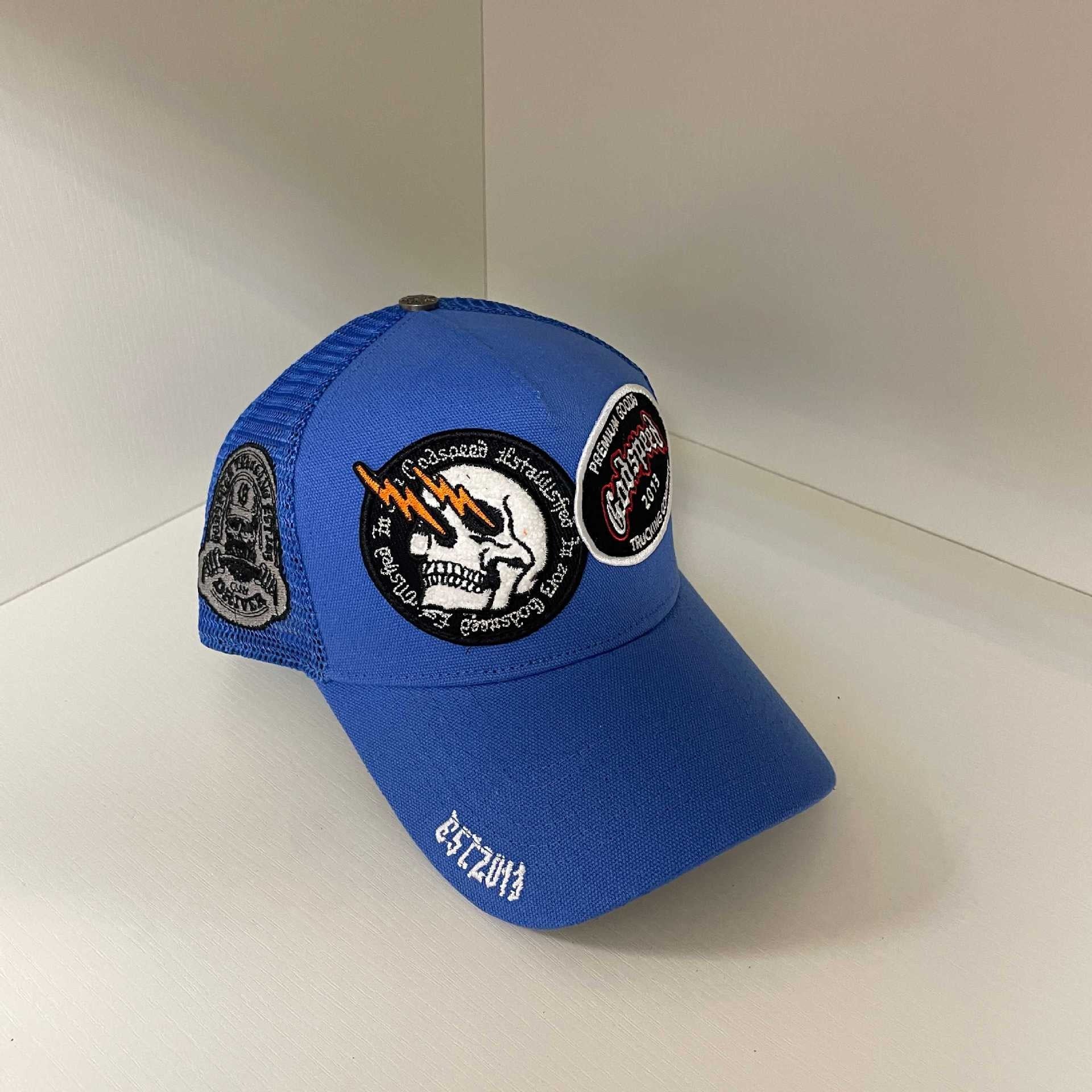 Godspeed hat caps Skull letter embroidered baseball cap Bent brim hat Men's and women's peaked