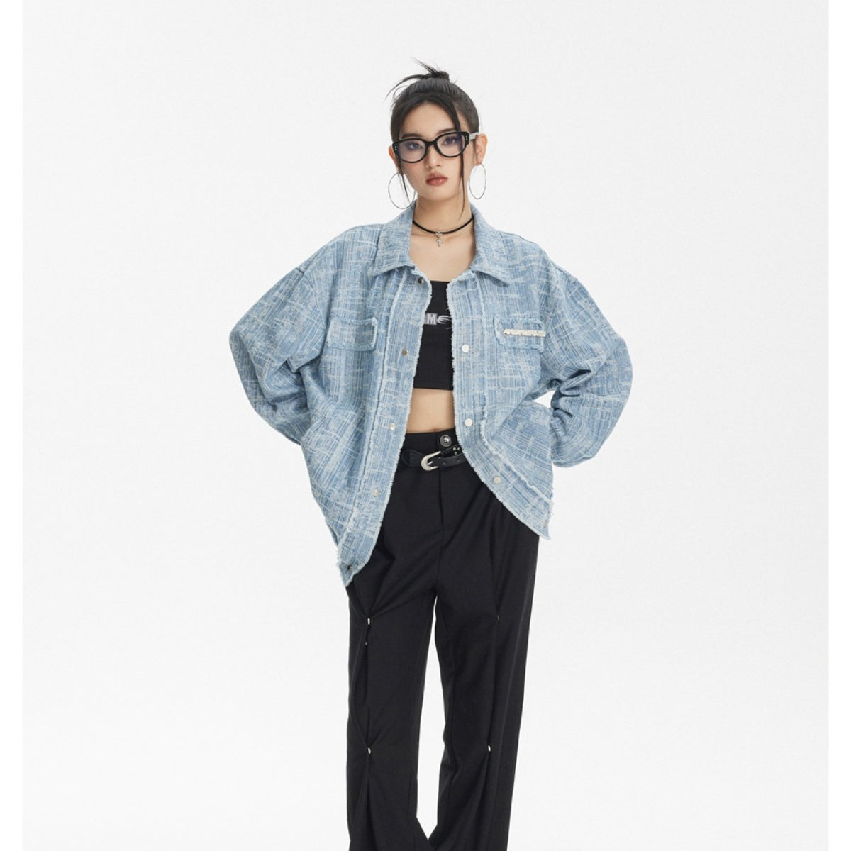 Unisex Jacket Vintage Denim Jacket Loose Cardigan Coat